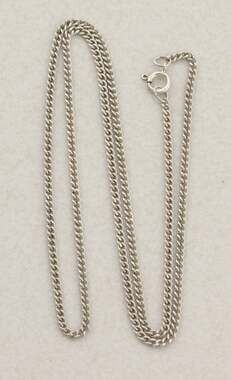 Sterling Silver Curb Chain Necklace 18" inch
